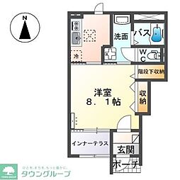 セリネット 1Kの間取図画像
