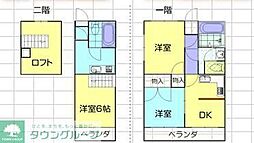 八幡ハイツ12 1Kの間取図画像
