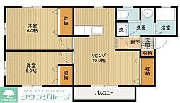 ヴィラ・エスポワール 2LDKの間取図画像