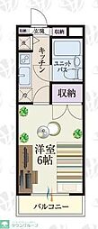 TIIDAHEIGHTS2 1Kの間取図画像