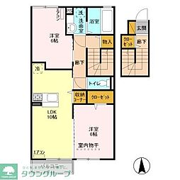 グラード 2LDKの間取図画像