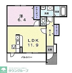 アルカンシエル・ド・モコ2 1LDKの間取図画像
