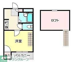セイラBOX東貝沢A 1Kの間取図画像