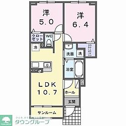 ベル プレマ 2LDKの間取図画像