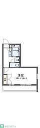 レオパレスエーレ 1Kの間取図画像