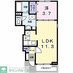 ノーヴァ 1LDKの間取図画像