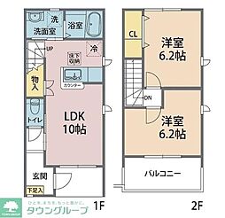 キャルム 2LDKの間取図画像