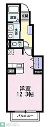 ピークリーヴ2 ワンルームの間取図画像