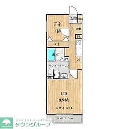 シャウエン本庄 1LDKの間取図画像