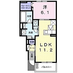 ビンテージ03 1LDKの間取図画像