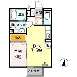 ゆう・こうぽ 1DKの間取図画像