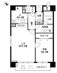 アステリオン松濤 1LDKの間取図画像