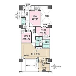 ザ・パークハウス代々木大山レジデンス 3LDKの間取図画像