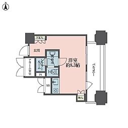 ルネ新宿御苑タワー ワンルームの間取図画像