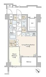 サンウッド赤坂丹後町 1LDKの間取図画像