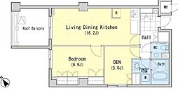 KDXレジデンス西原 2LDKの間取図画像