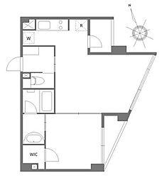 ベルジューレ高輪 1LDKの間取図画像