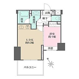 藤和シティホームズ芝浦 1LDKの間取図画像