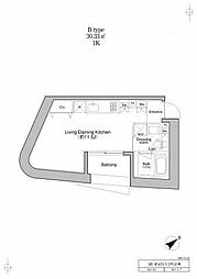 プラウドフラット新宿御苑 ワンルームの間取図画像