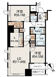 パークコート神宮前 2LDKの間取図画像