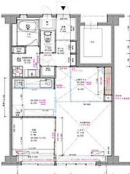 ラフィーヌ桜新町 1LDKの間取図画像