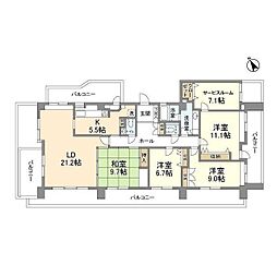 メゾン・ド・中目黒 4SLDKの間取図画像