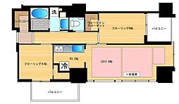 中野ツインマークタワー 2LDKの間取図画像