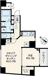 VORT渋谷松濤レジデンス 1LDKの間取図画像