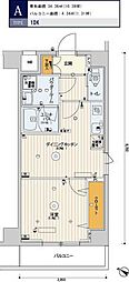 スカイコート渋谷神山町 1DKの間取図画像