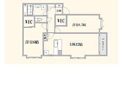 クレール本天沼 2LDKの間取図画像