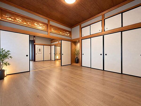 【和室を洋室にしたCG画像】南側和室を洋室に変更したイメージCG画像です（実際に家具はつきません）。家族が集いゆったりくつろげるセカンドリビングとしても使うのもオススメです♪