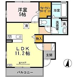 サンハウス 1LDKの間取図画像