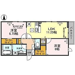 D-RESIDENCE諸江1 2LDKの間取図画像