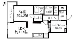 ベルハイム弦巻 1SLDKの間取図画像