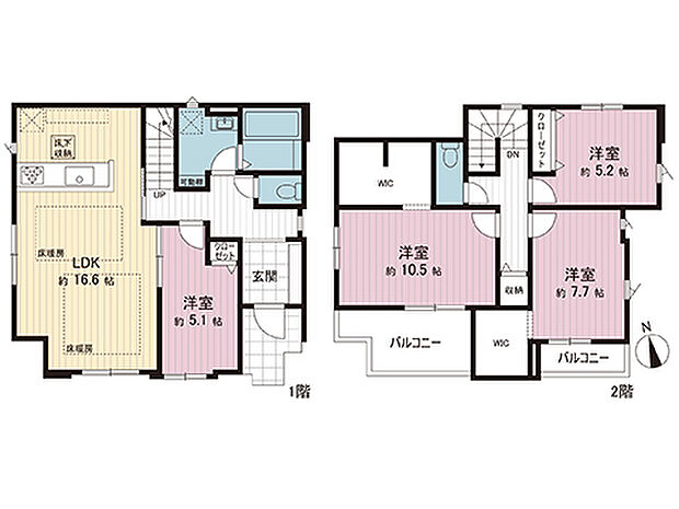 間取図です。図面と異なる場合は現況を優先させていただきます。