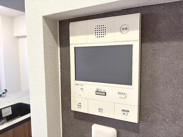 訪問者を確認できるTVモニター付きインターフォンです。
