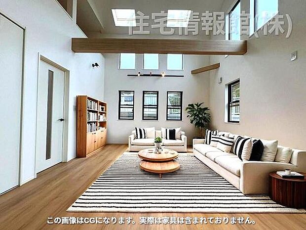 明るい日差しが入る風通しの良いリビングです。