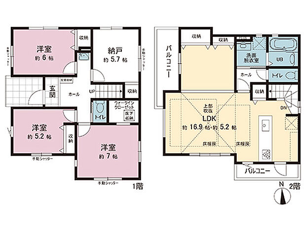 間取図です。図面と異なる場合は現況を優先させていただきます。
