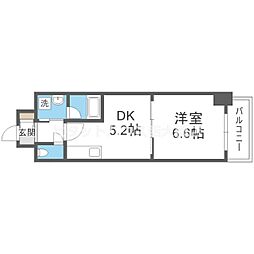 CITYSPIRE九条2 1LDKの間取図画像