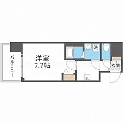 EXE上町台 1Kの間取図画像