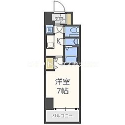 ファーストステージウメダWEST 1Kの間取図画像