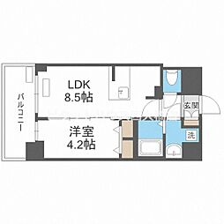 プレサンス南堀江ザ・センス 1LDKの間取図画像