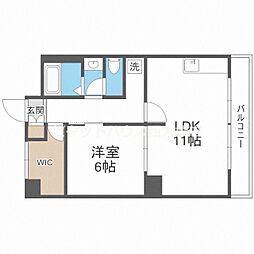 西青山ビル 1LDKの間取図画像