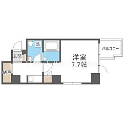 Aden京町堀イースト 1Kの間取図画像
