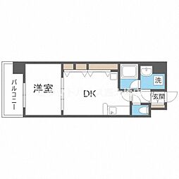 アーバネックス福島 1DKの間取図画像