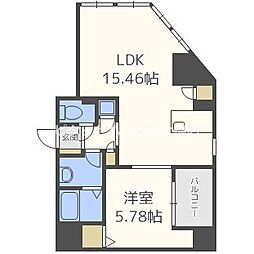 フォレステージュ西本町 1LDKの間取図画像