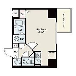 S-RESIDENCE難波Briller 1Kの間取図画像