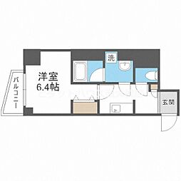 フォレステージュ北堀江 1Kの間取図画像