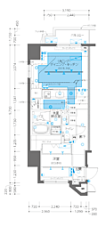 ZOOM神田 1LDKの間取図画像