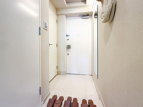 シンプルで落ち着いたデザインの玄関が魅力です。